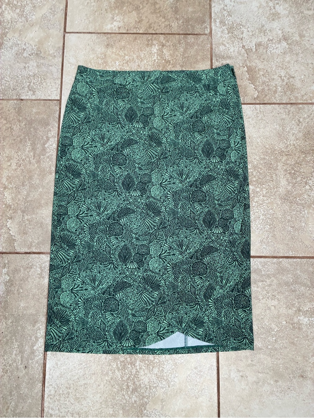 Ripskirt Hawaii Green Botanical Swim Sarong Pencil Skirt